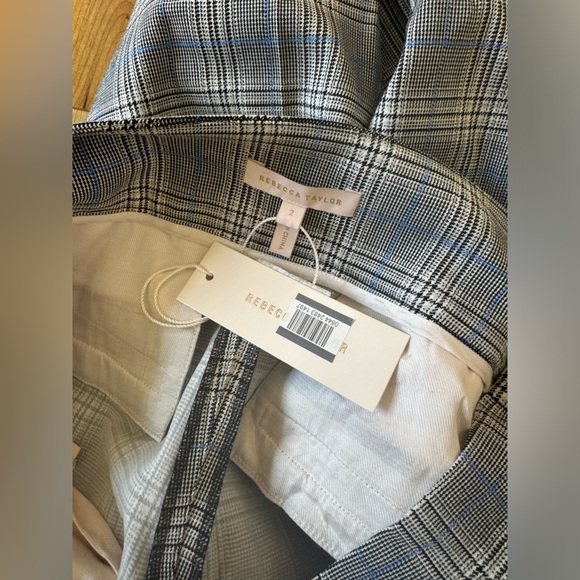NWT Rebecca Taylor Windowpane Plaid Ankle Trouser, 2 - Picture 2 of 4